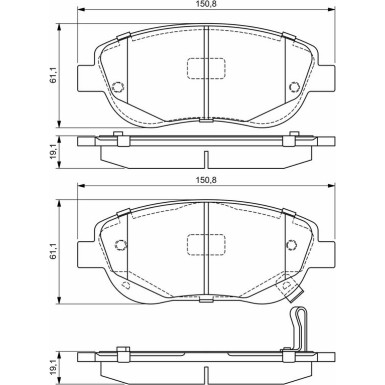 0 986 494 682 Bremsbelagsatz, Scheibenbremse