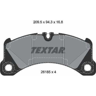Textar | Bremsbelagsatz, Scheibenbremse | 2618501