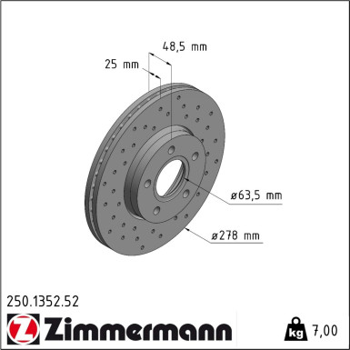 Zimmermann Bremsscheibe SPORT Z 250.1352.52