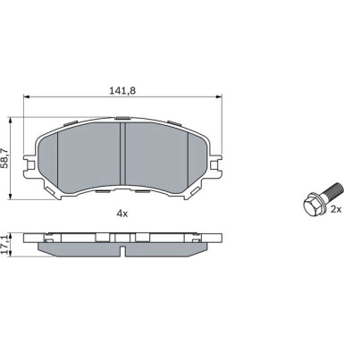 0 986 494 722 Bremsbelagsatz, Scheibenbremse
