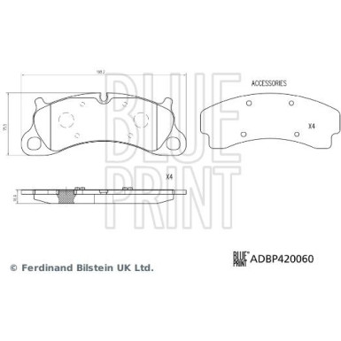 ADBP420060 Bremsbelagsatz, Scheibenbremse