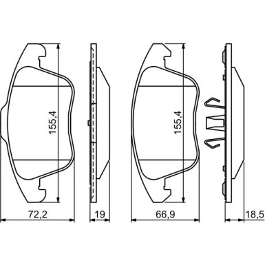 0 986 494 324 Bremsbelagsatz, Scheibenbremse