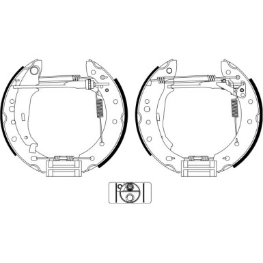 Hella Bremsbackensatz Shoe Kit Pro 8DB 355 022-901