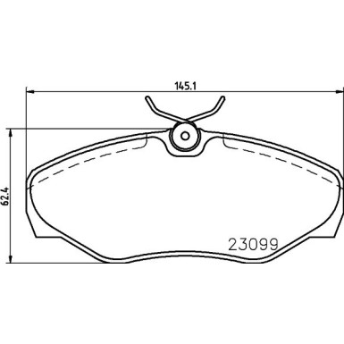 Hella | Bremsbelagsatz, Scheibenbremse | 8DB 355 011-091
