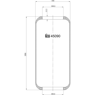 FEBI BILSTEIN 45090 Federbalg, Luftfederung