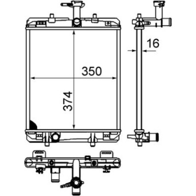 Mahle | Kühler, Motorkühlung | CR 998 000S