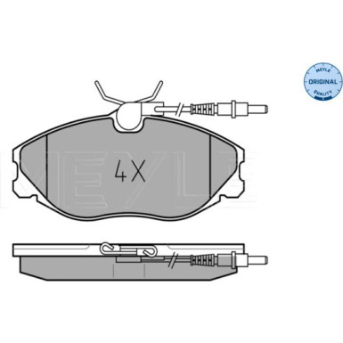 Meyle Bremsbelagsatz, Scheibenbremse MEYLE-ORIGINAL: True to OE 025 216 7419/W