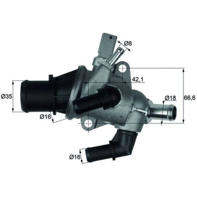 TI 158 83 Thermostat, Kühlmittel BEHR
