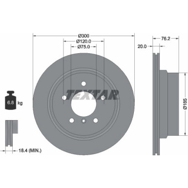 Textar | Bremsscheibe | 92227103