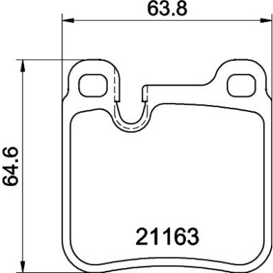 Hella | Bremsbelagsatz, Scheibenbremse | 8DB 355 008-491