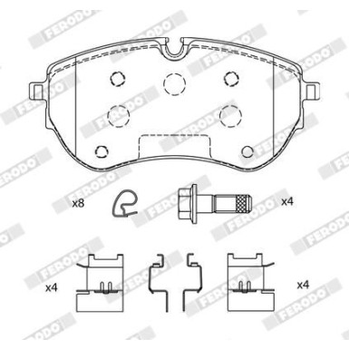 Ferodo | Bremsbelagsatz, Scheibenbremse | FDB5279 Ferodo | Bremsbelagsatz, Scheibenbremse | FDB5279