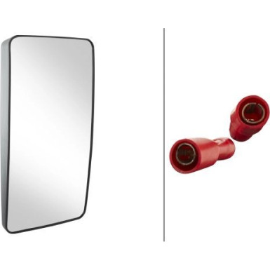 2 x HELLA Spiegelglas, Außenspiegel | 9MX 563 468-002 2 x HELLA Spiegelglas, Außenspiegel | 9MX 563 468-002