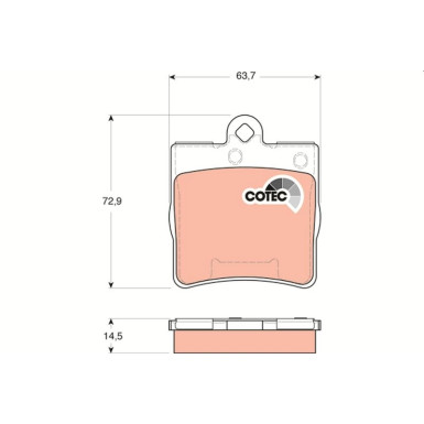 GDB1545 Bremsbelagsatz, Scheibenbremse COTEC