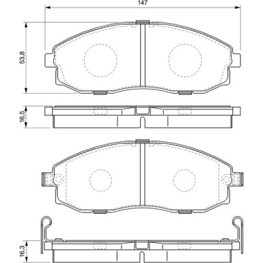 BOSCH Bremsbelagsatz, Scheibenbremse 0 986 424 670