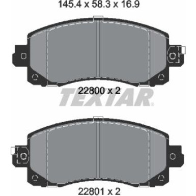 2280001 Bremsbelagsatz, Scheibenbremse