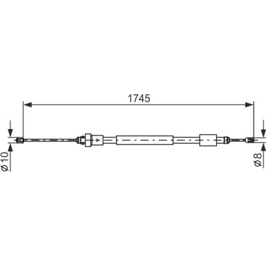 1 987 477 576 Seilzug, Feststellbremse 1 987 477 576 Seilzug, Feststellbremse