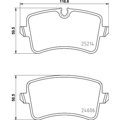 Hella | Bremsbelagsatz, Scheibenbremse | 8DB 355 016-061