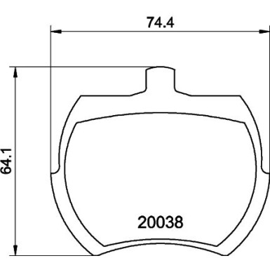 Hella | Bremsbelagsatz, Scheibenbremse | 8DB 355 007-081