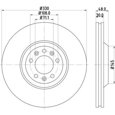 Hella | Bremsscheibe | 8DD 355 128-221