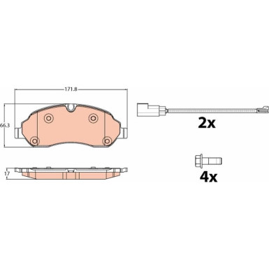 GDB2117 Bremsbelagsatz, Scheibenbremse