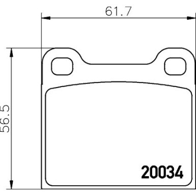 Hella | Bremsbelagsatz, Scheibenbremse | 8DB 355 007-021