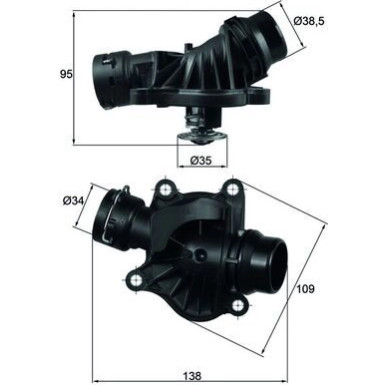 Mahle Thermostat, Kühlmittel BEHR TI 234 88