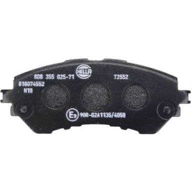 Hella | Bremsbelagsatz, Scheibenbremse | 8DB 355 025-711