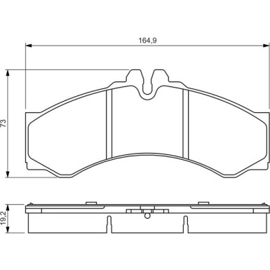 BOSCH Bremsbelagsatz, Scheibenbremse 0 986 424 832