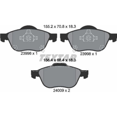 2399601 Bremsbelagsatz, Scheibenbremse