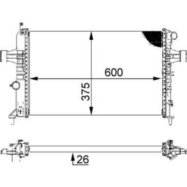 CR 227 000S Kühler, Motorkühlung BEHR CR 227 000S Kühler, Motorkühlung BEHR