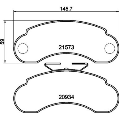 8DB 355 019-101 Bremsbelagsatz, Scheibenbremse