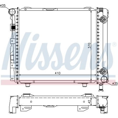 Nissens | Kühler, Motorkühlung | 62650