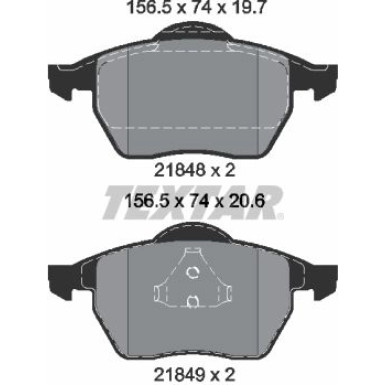 2184802 Bremsbelagsatz, Scheibenbremse Q+