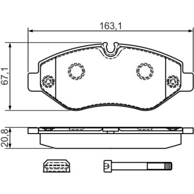 0 986 494 728 Bremsbelagsatz, Scheibenbremse