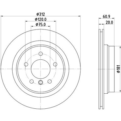 8DD 355 106-771 Bremsscheibe PRO