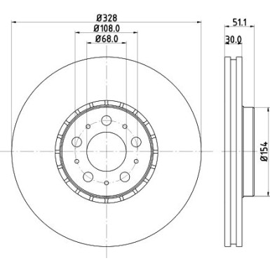 Hella | Bremsscheibe | 8DD 355 125-581
