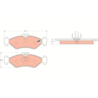 GDB1262 Bremsbelagsatz, Scheibenbremse COTEC