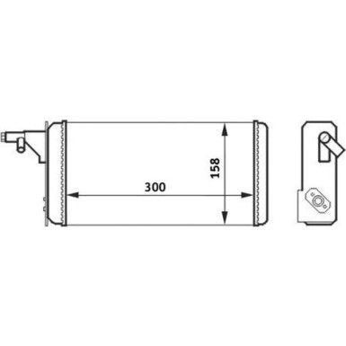AH 40 000S Wärmetauscher, Innenraumheizung BEHR