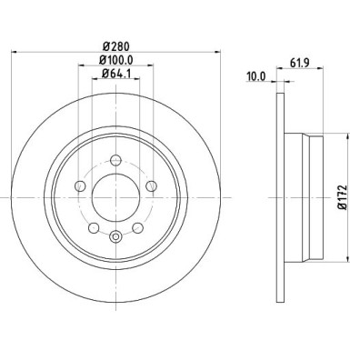 Hella | Bremsscheibe | 8DD 355 107-261