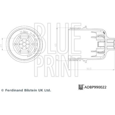 Deckel, Ölfiltergehäuse Blue Print Solution ADBP990022