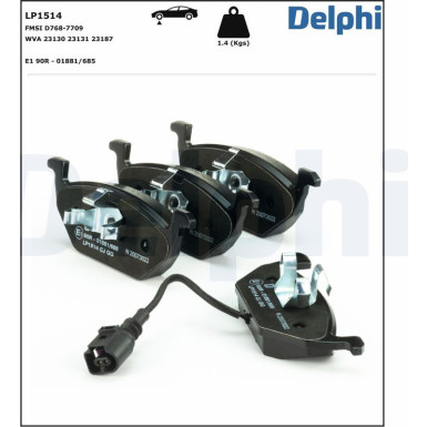 LP1514 Bremsbelagsatz, Scheibenbremse