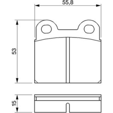 BOSCH Bremsbelagsatz, Scheibenbremse 0 986 460 101