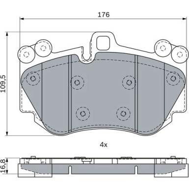 0 986 424 073 Bremsbelagsatz, Scheibenbremse