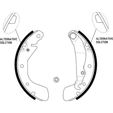 8DB 355 001-291 Bremsbackensatz