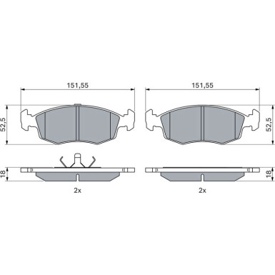 0 986 469 070 Bremsbelagsatz, Scheibenbremse