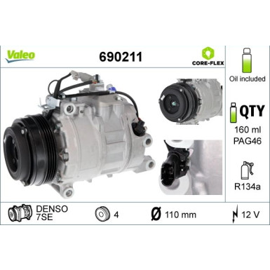 Valeo | Kompressor, Klimaanlage | 690211