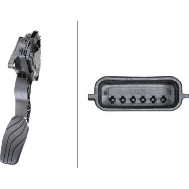 Hella | Sensor, Fahrpedalstellung | 6PV 009 978-791