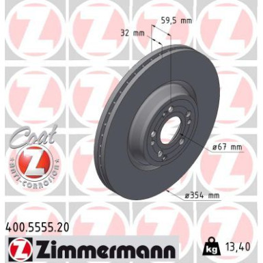 Zimmermann | Bremsscheibe | 400.5555.20
