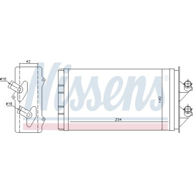 Nissens | Wärmetauscher, Innenraumheizung | 71449