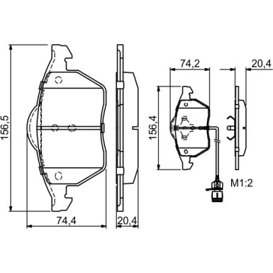 0 986 460 937 Bremsbelagsatz, Scheibenbremse